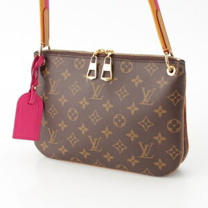 Louis Vuitton Loretta Monogram Bag Shoulder Brown Pink